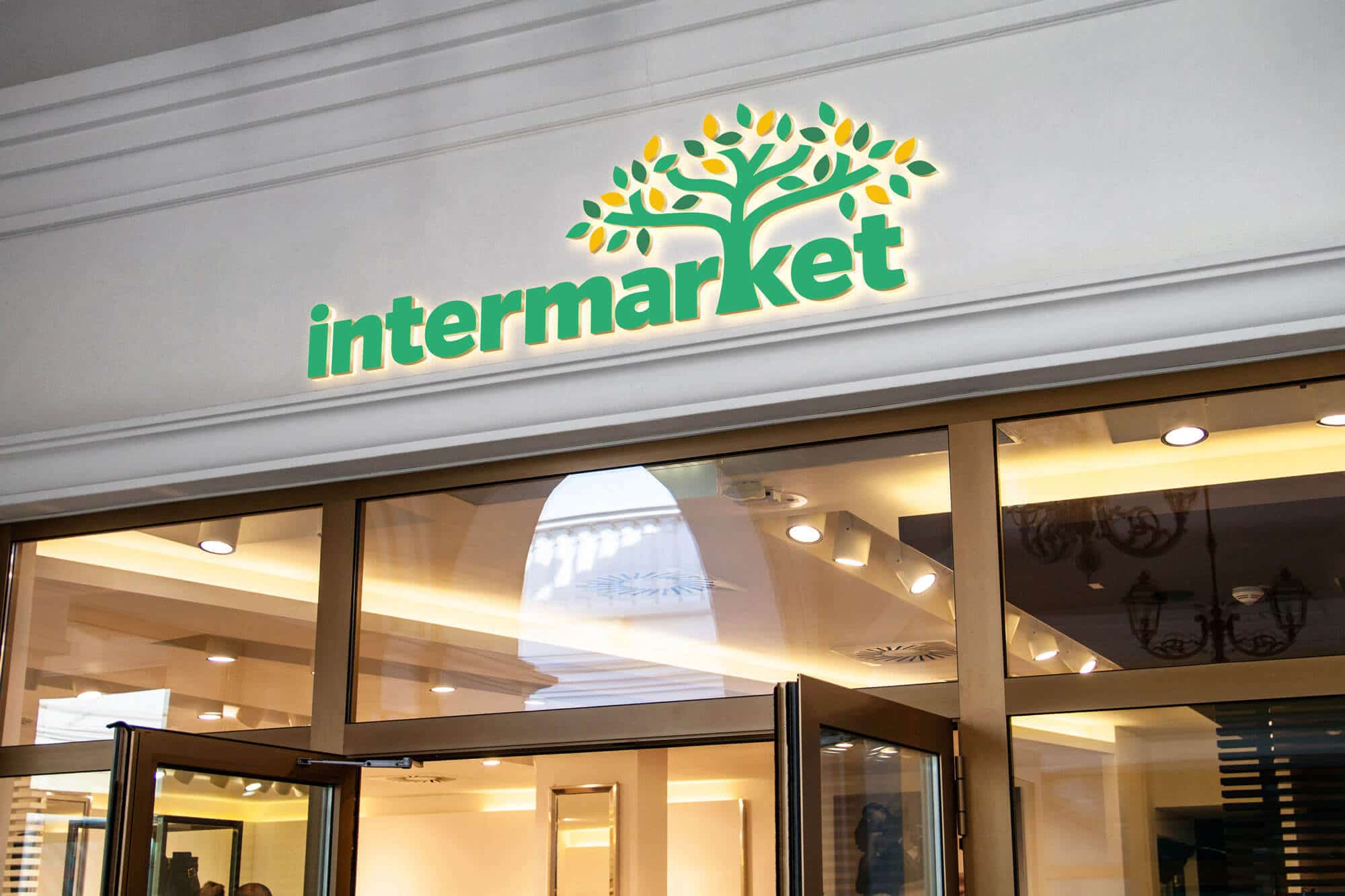 Intermarket storefront signage in Luanda