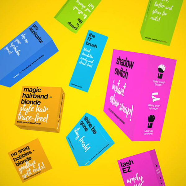 Beauty Essentials packaging range